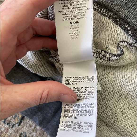 MOTHER grey lace up front slouchy sweatshirt. Size large. - Picture 5 of 5